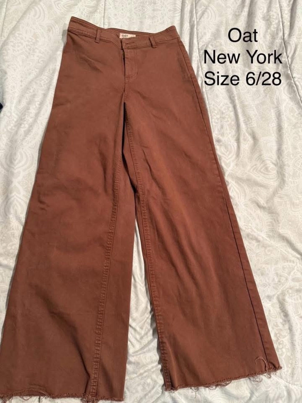 Oat New York Wide-Leg Pants in Rust